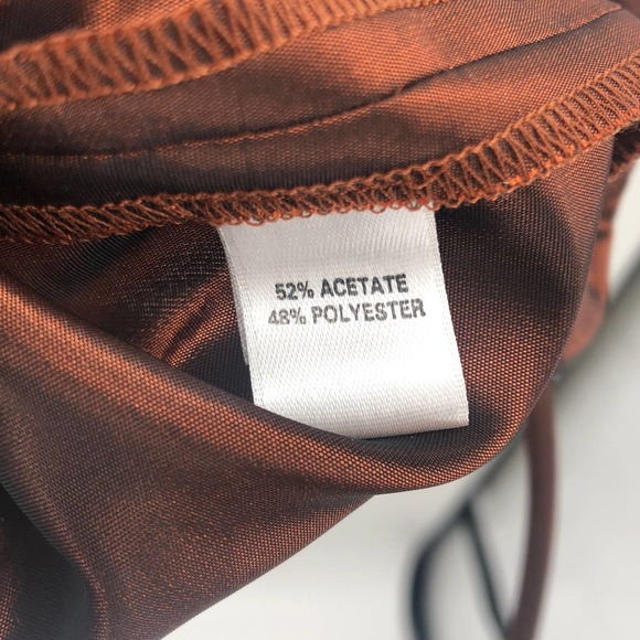 SoCa St John Metallic Pants Drawstring Tie Hem & Waist Pleated Front Brown 4 - Picture 8 of 8